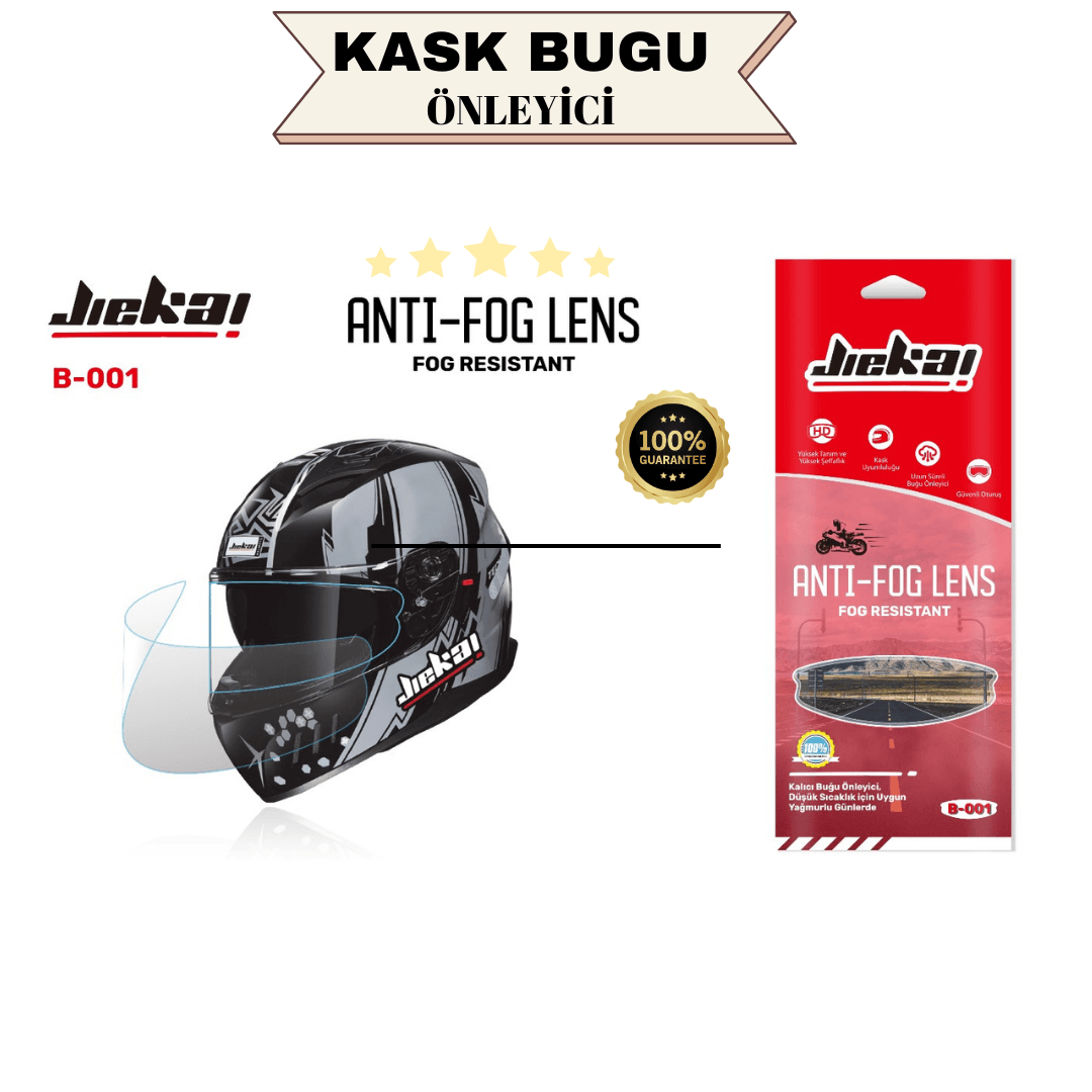 Jiekai Buğu Önleyici Vizör Lensi (Pinlock Lens)