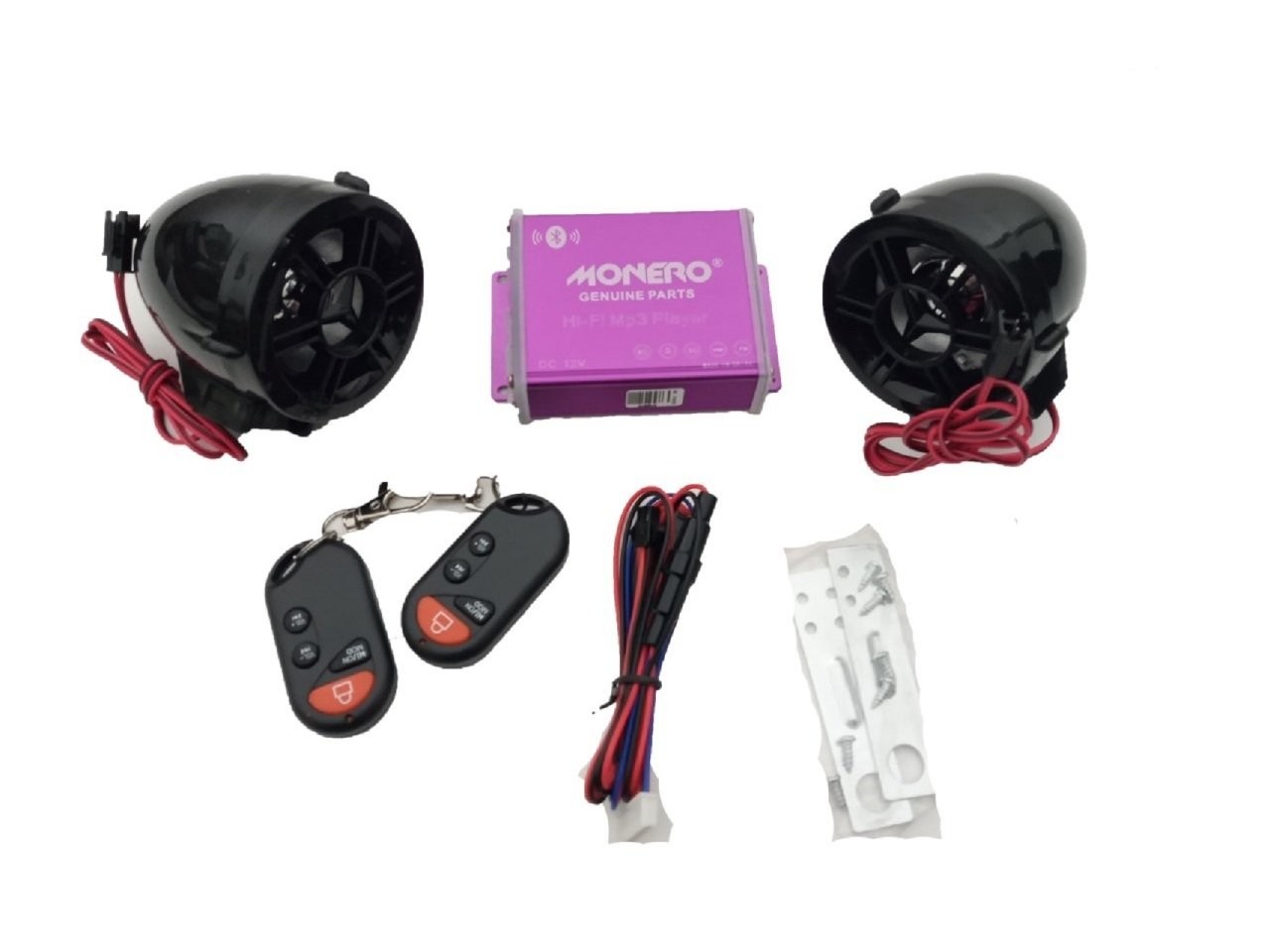 MONERO Motosiklet Alarm Seti Bluetoothlu Model M-R – Siyah