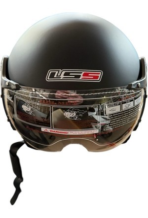 LS5 Motosiklet Kaskı – Siyah Yarım Kask