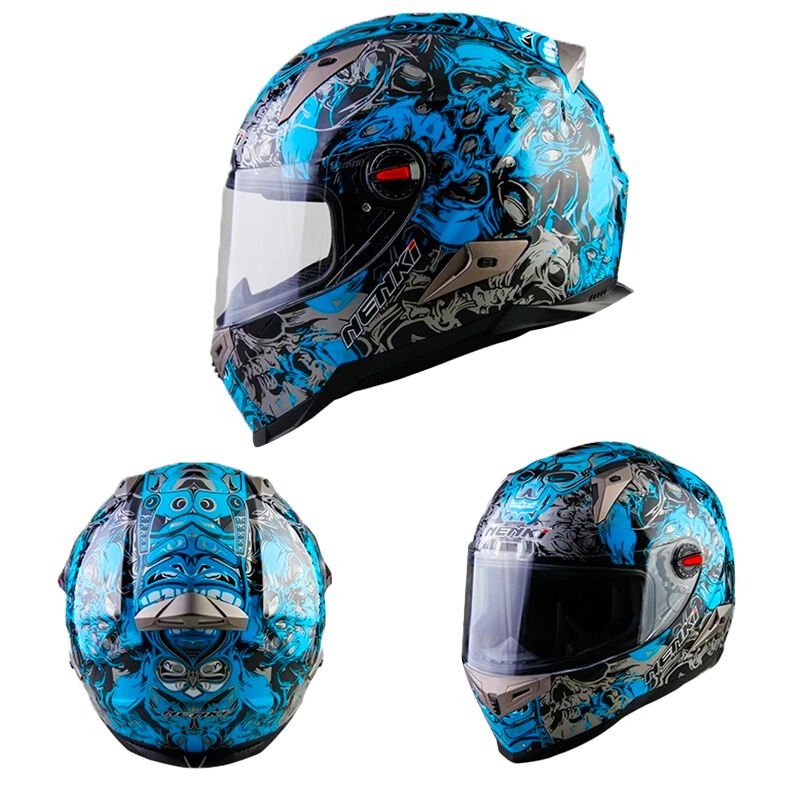 NENKI Renkli Grafik Full‑Face Kask