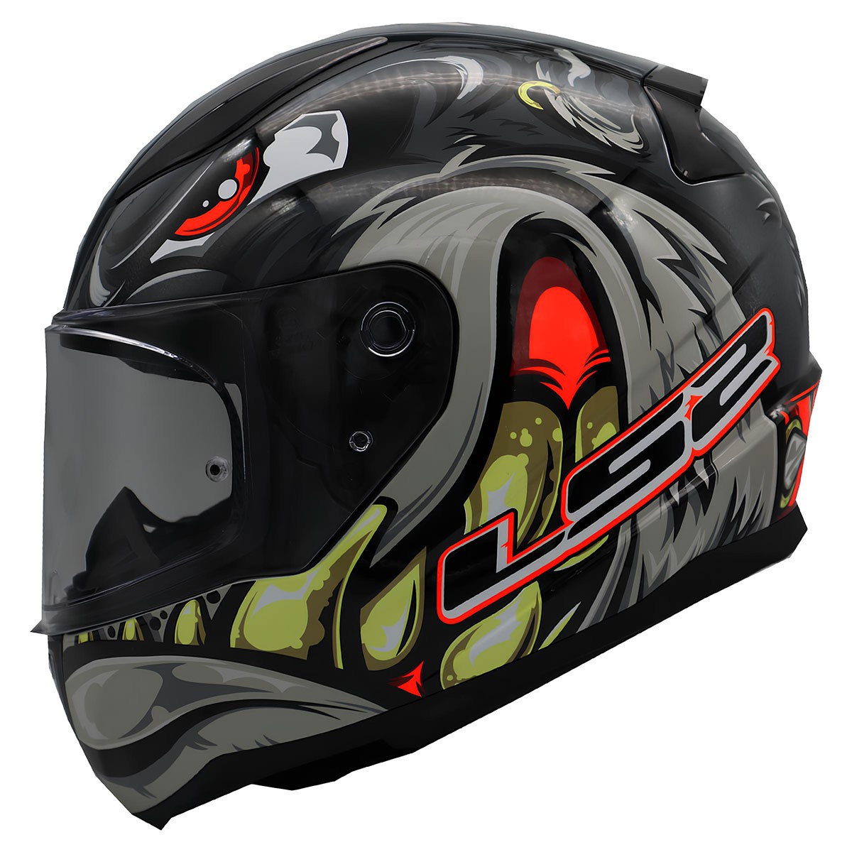 LS2 RAPID 2 SPOX GRİ-KIRMIZI KASK 3XL