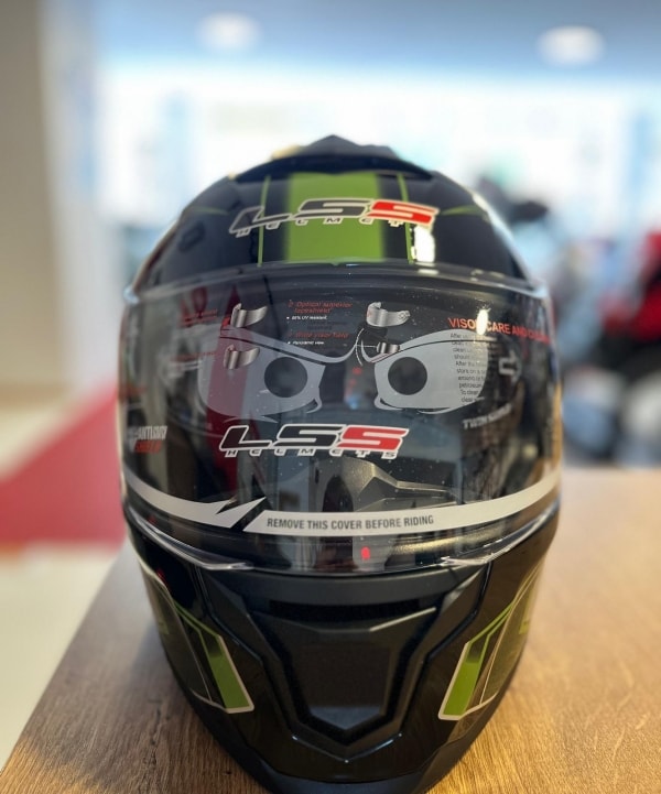 LS5 Çene Açılır Kask Siyah-Yeşil
