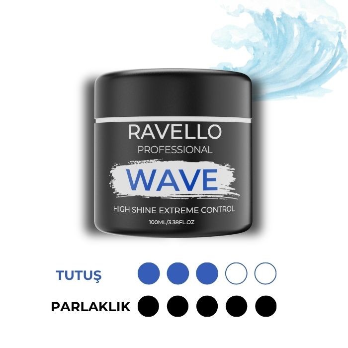 Ravello Wave Hafif-Orta Tutuşlu Parlak Saç Wax – Doğal Dalga & Esnek Kontrol 100ml