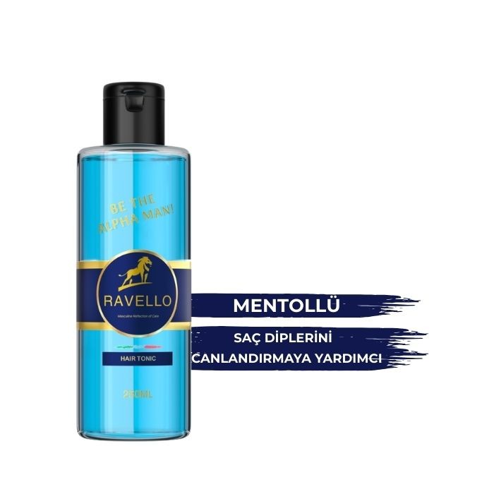 Ravello Mentollü Saç Toniği – Saç Derisini Canlandıran Günlük Erkek Bakımı 250ml