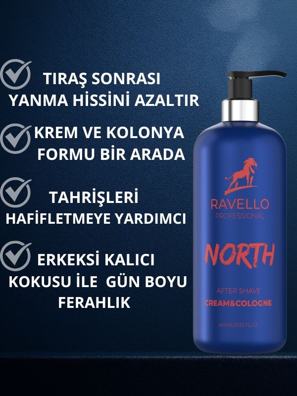North Krem Kolonya 400ml – Serin, Keskin ve Kalıcı Erkek Kokusu