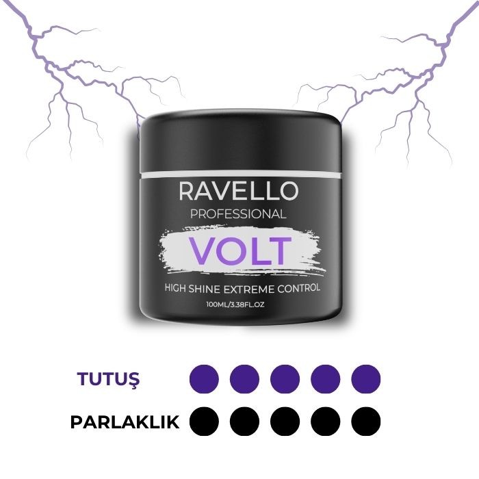 Ravello Professional Volt Aqua Parlak Saç Wax – Ultra Parlak Görünüm & Güçlü Tutuş 100ml