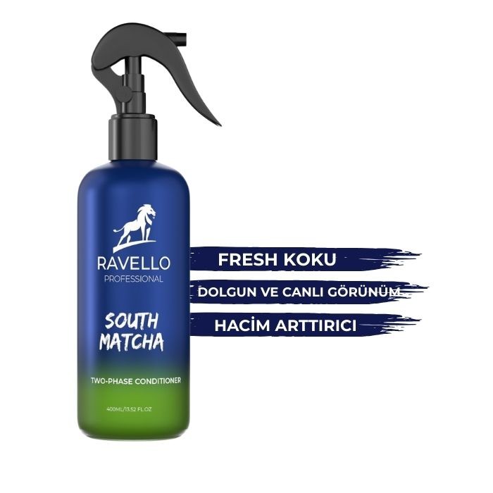 Ravello Professional South Matcha Fön Öncesi Hacim Arttırıcı Erkek Saç Bakım Spreyi – Kolay Şekillendirme & Isı Koruma 400ml
