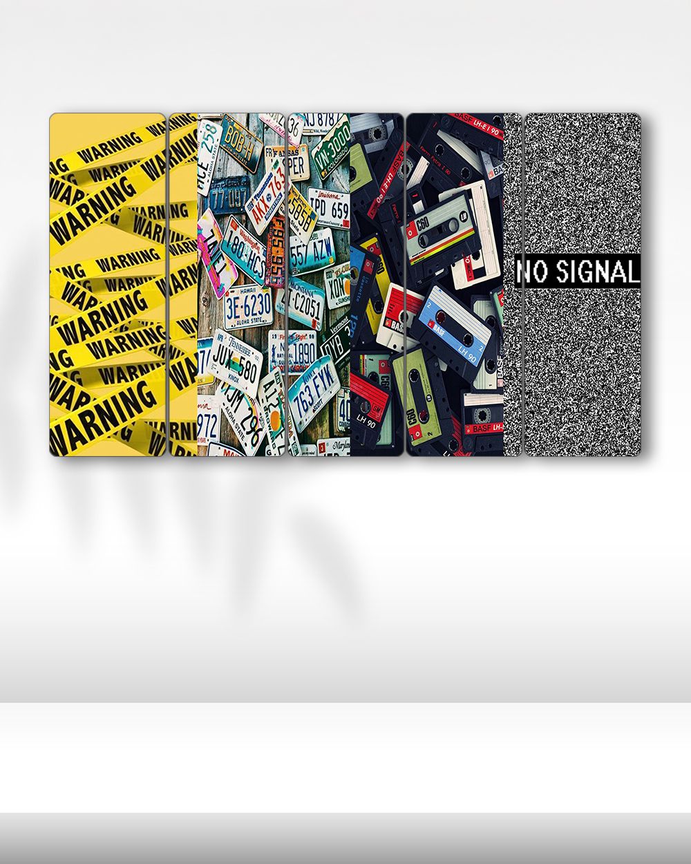 No Signal, Kasetler, Plakalar, Warning - 5 Parçalı Tablo