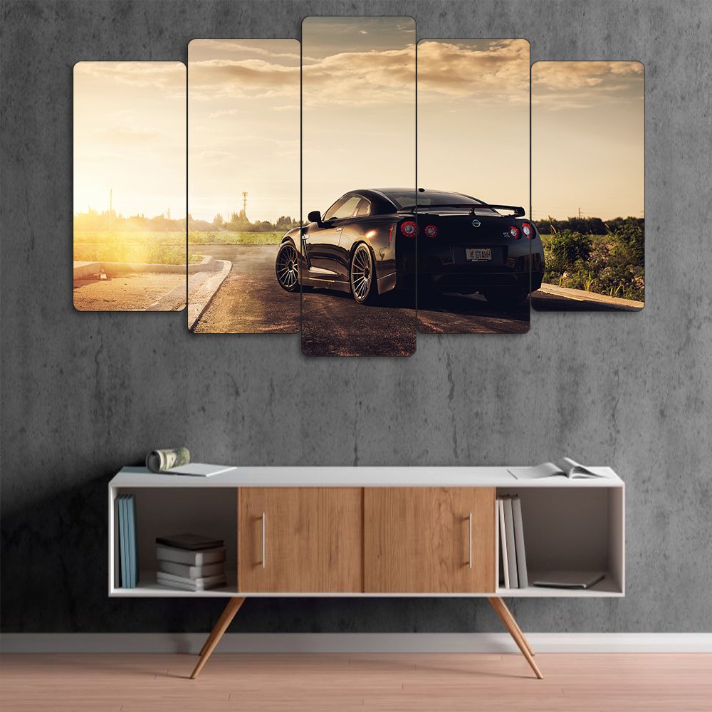 Nissan GT-R R35 - 5 Parçalı Araba Tablo