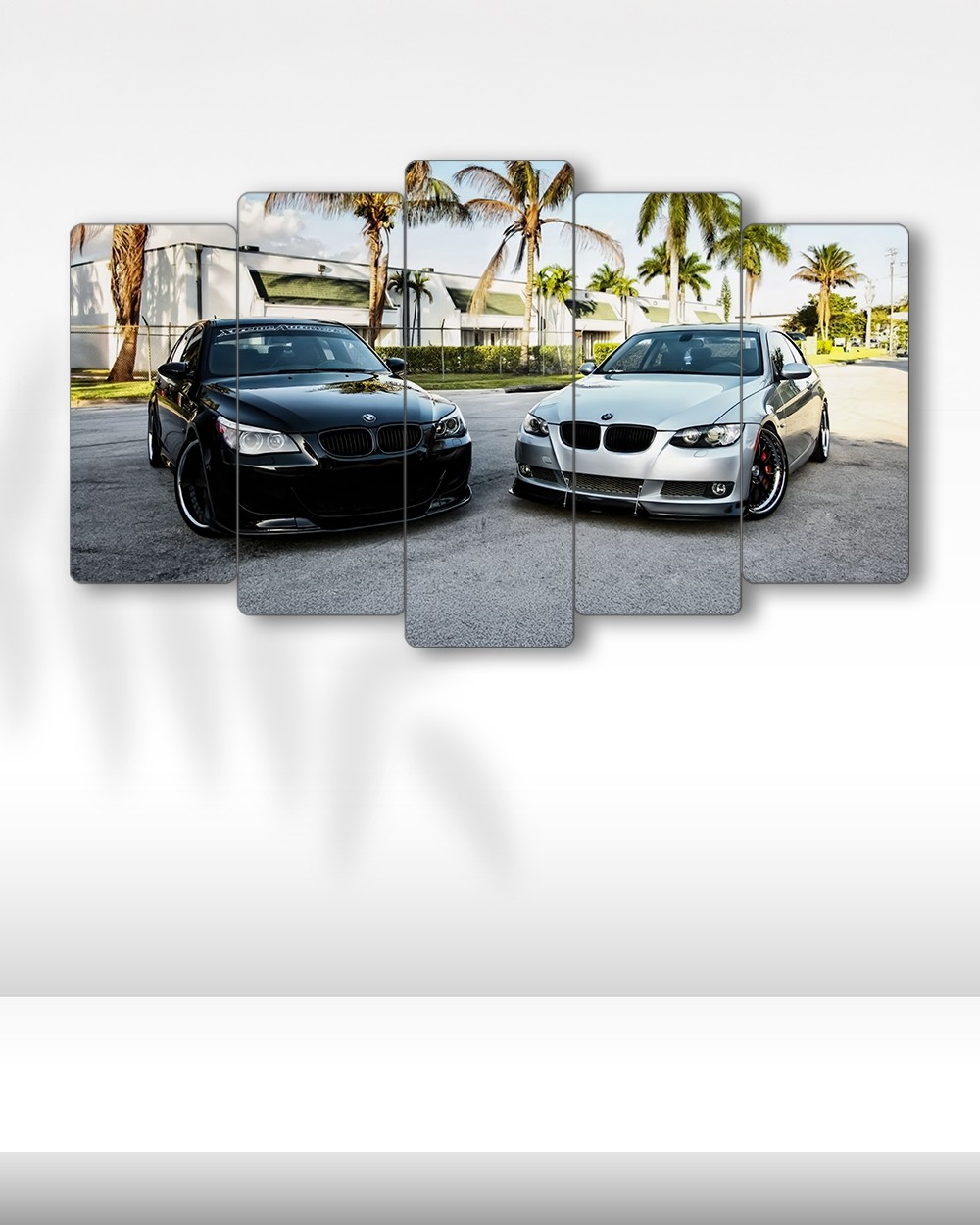 BMW M5 E60 & BMW E92 Coupe - 5 Parçalı Araba Tablo