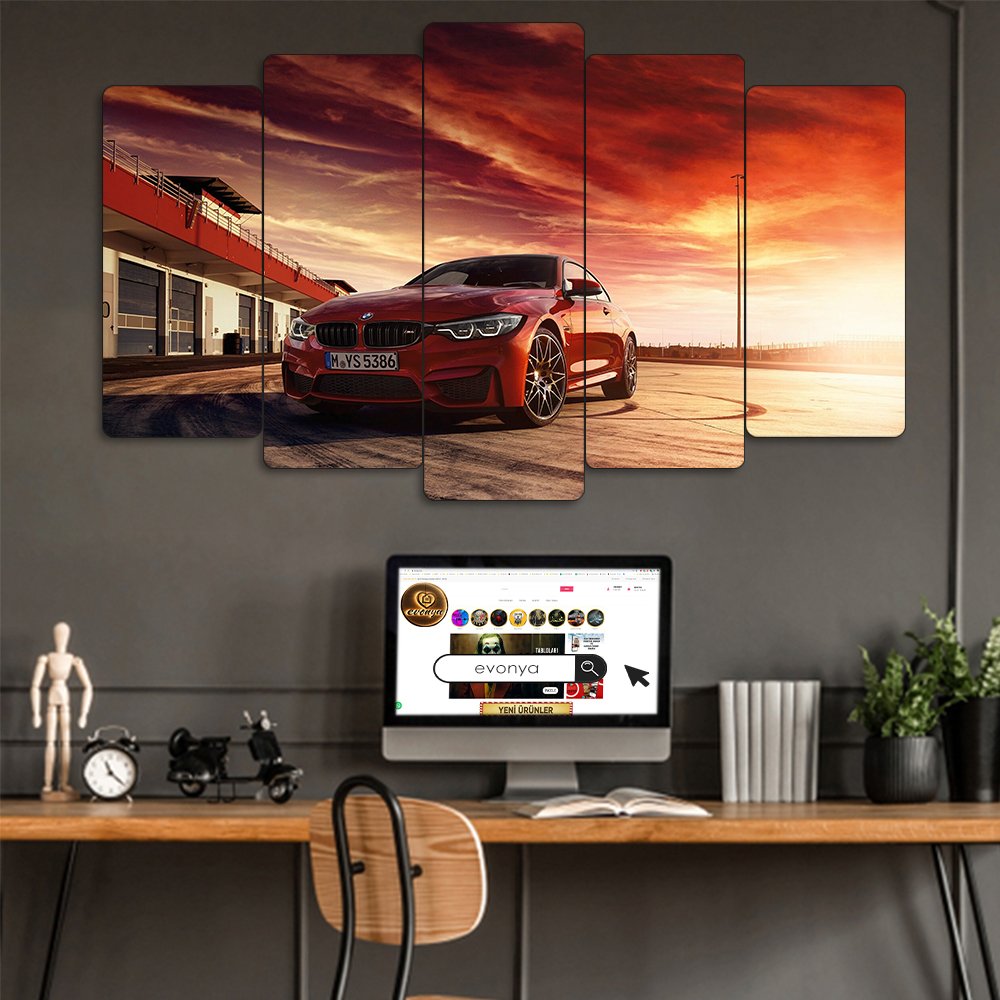 BMW M4 Coupe - 5 Parçalı Araba Tablo