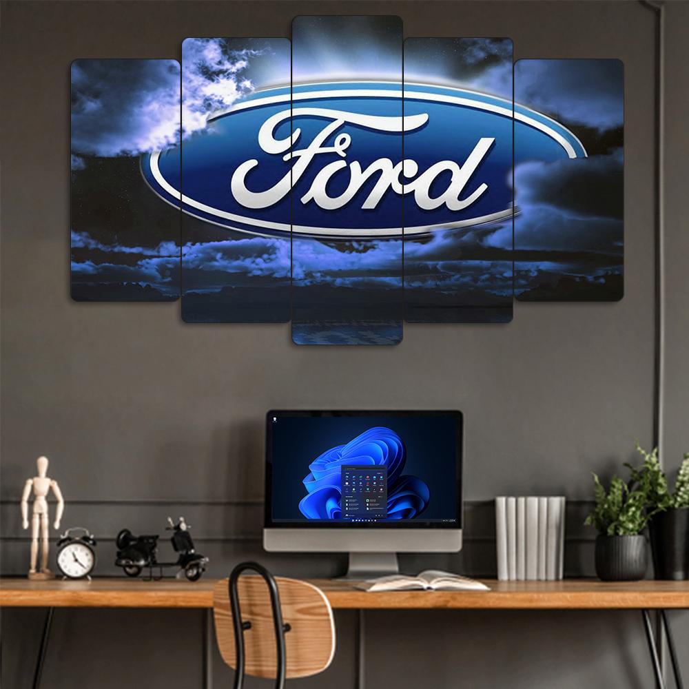 Ford Logo - 5 Parçalı Araba Tablo