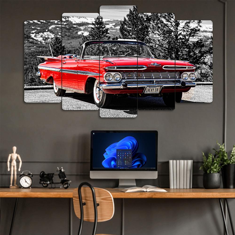 Chevrolet Impala Convertible 1959 - 5 Parçalı Araba Tablo