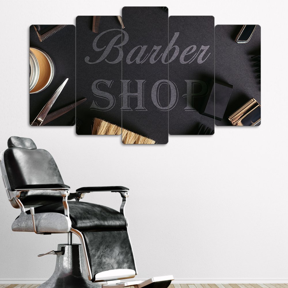 Barber Shop - 5 Parçalı Berber Tablo