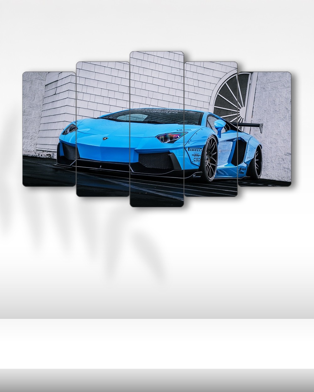 Lamborghini Aventador Liberty Walk - 5 Parçalı Araba Tablo