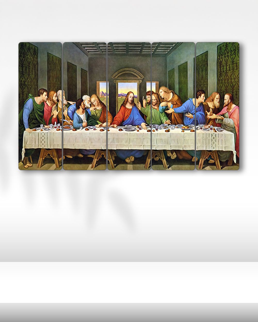 Son Akşam Yemeği, Leonardo da Vinci - 5 Parçalı Tablo