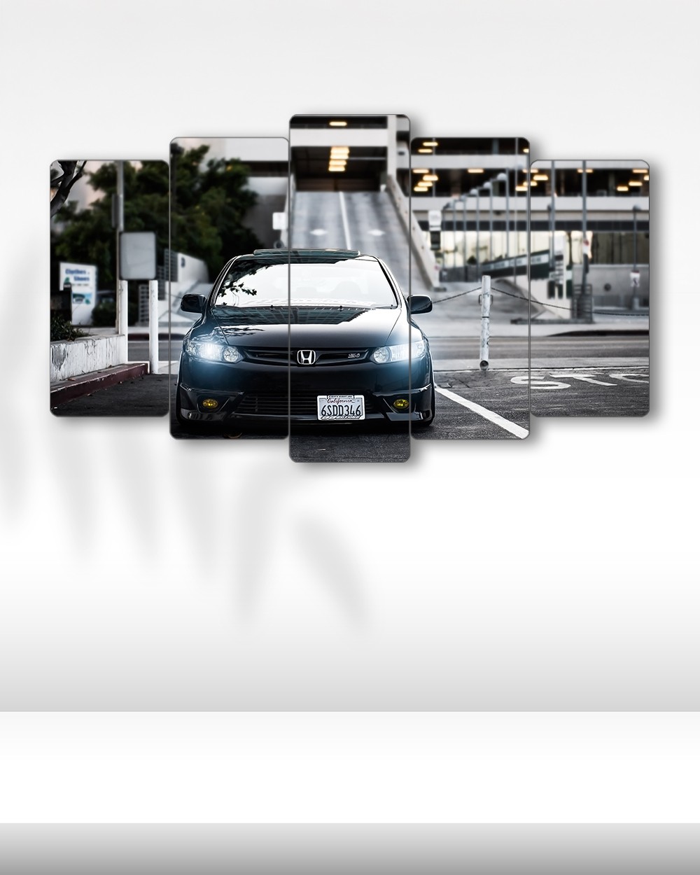 2008 Honda Civic Si Siyah - 5 Parçalı Araba Tablo
