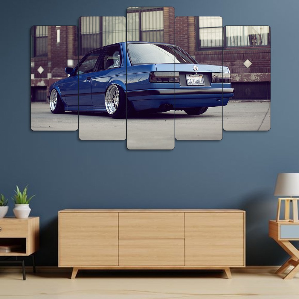 BMW E30 Sedan - 5 Parçalı Araba Tablo