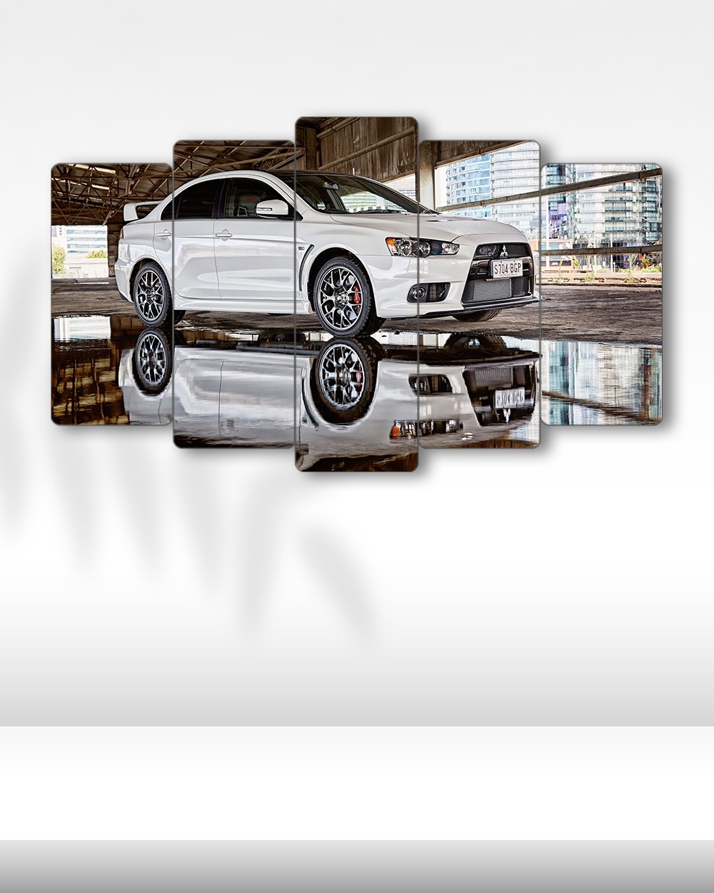 Mitsubishi Lancer Evolution X - 5 Parçalı Araba Tablo