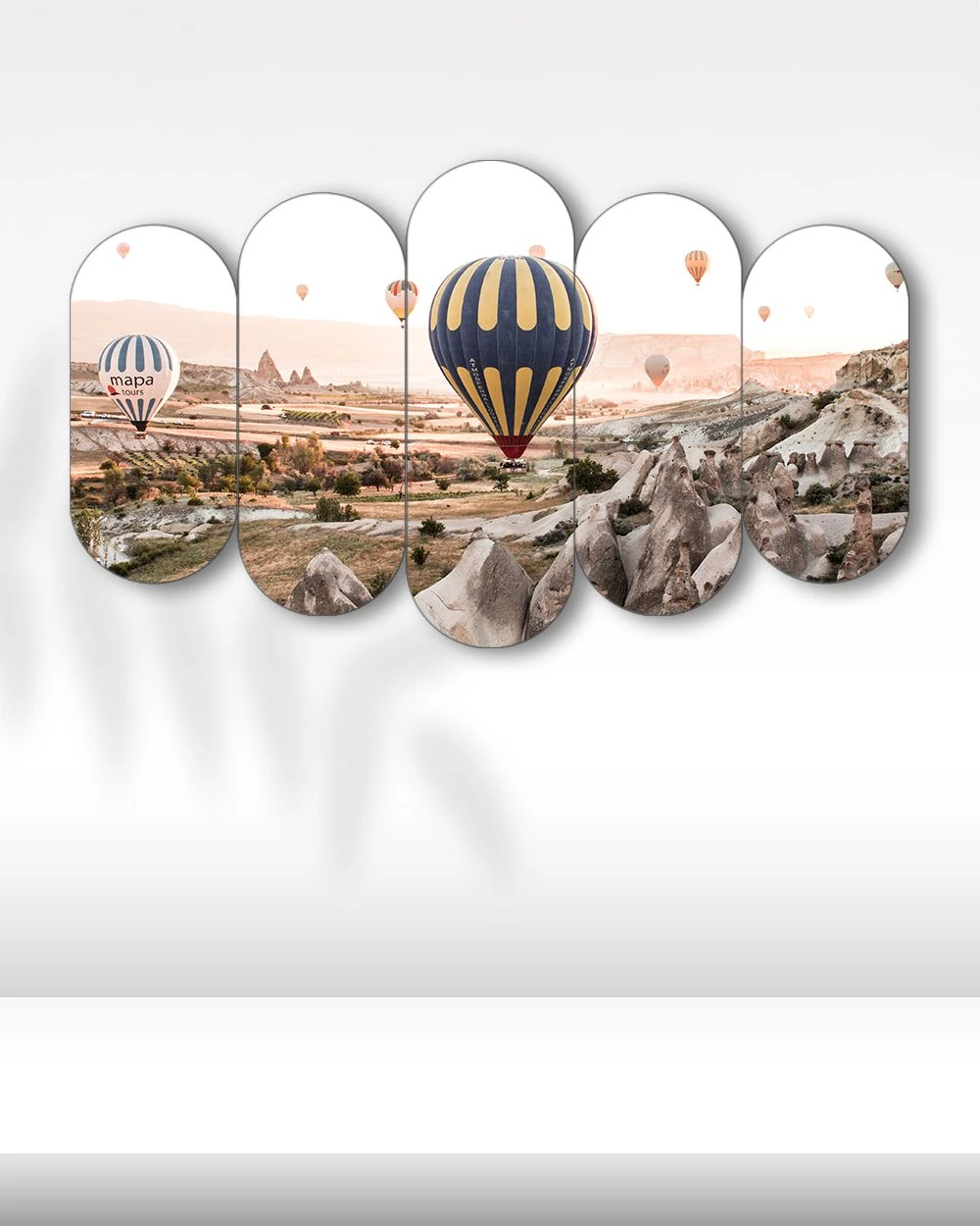 Kapadokya Balonları - 5 Parçalı Tablo