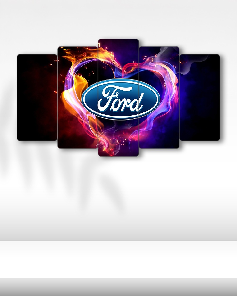 Ford Logo - 5 Parçalı Araba Tablo
