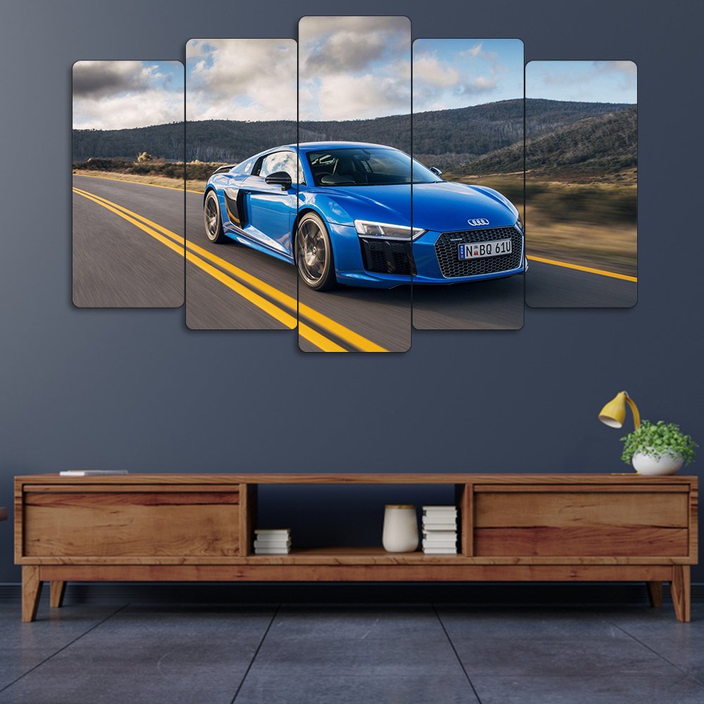 Audi R8 V10 Plus - 5 Parçalı Araba Tablo