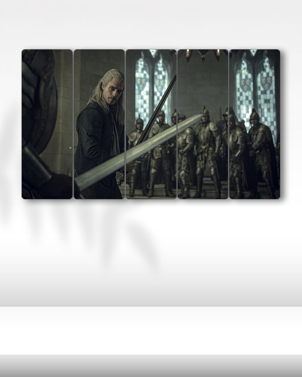 The Witcher, Geralt Dövüş Sahnesi - 5 Parçalı Tablo