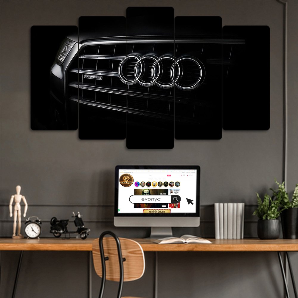 Audi Quattro - 5 Parçalı Araba Tablo
