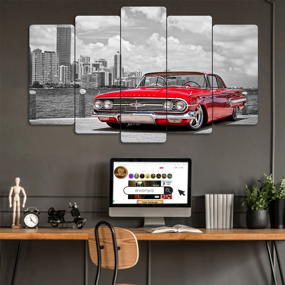 Chevrolet Impala 1960 - 5 Parçalı Araba Tablo