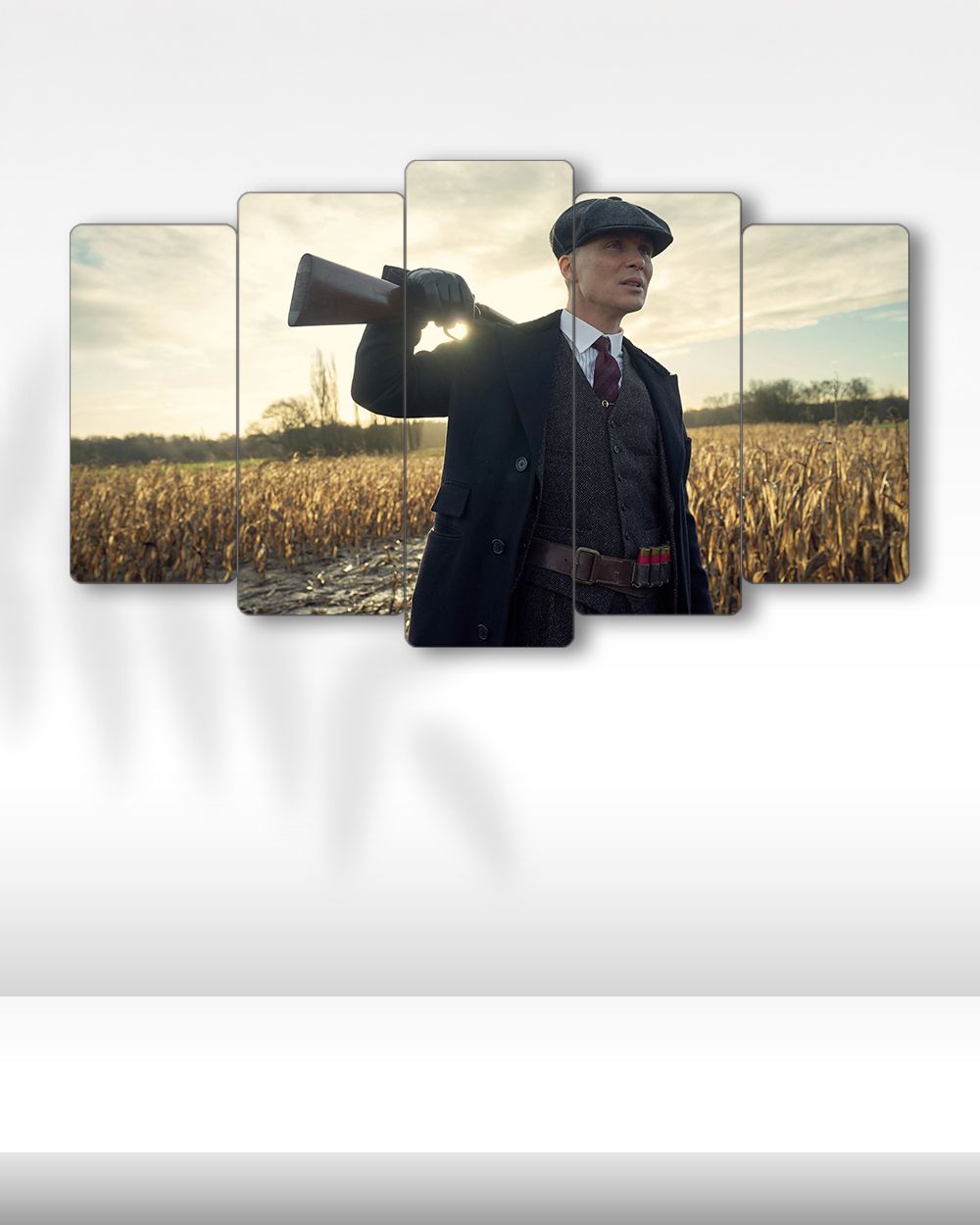 Tarlada Thomas Shelby, Peaky Blinders - 5 Parçalı Tablo