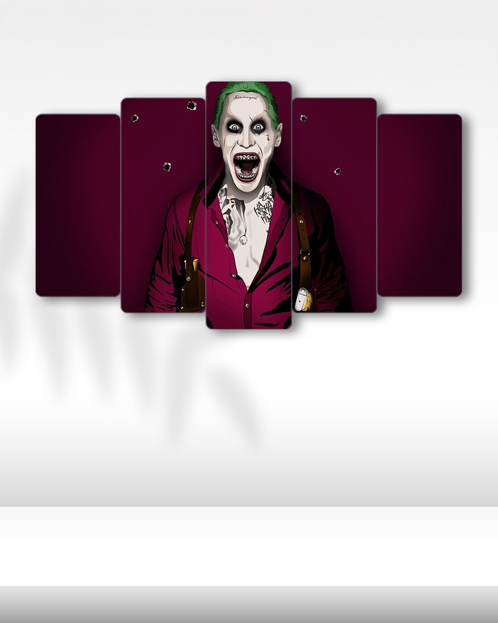 Joker Çizim Tasarım, Suicide Squad - 5 Parçalı Tablo