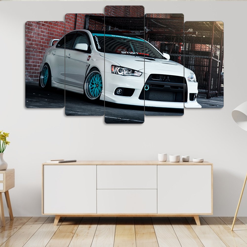 Mitsubishi Lancer Evo X - 5 Parçalı Araba Tablo