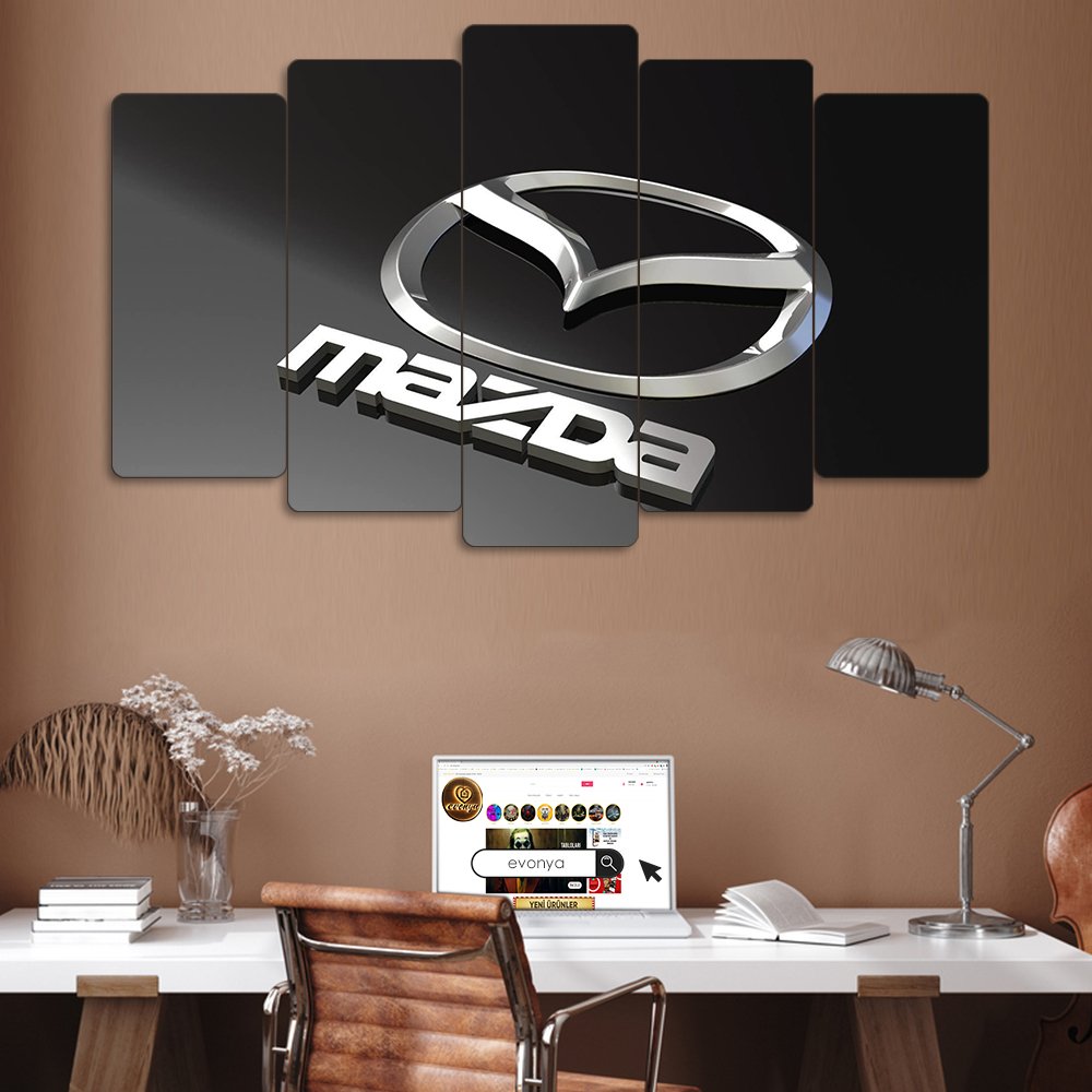 Mazda Logo - 5 Parçalı Araba Tablo