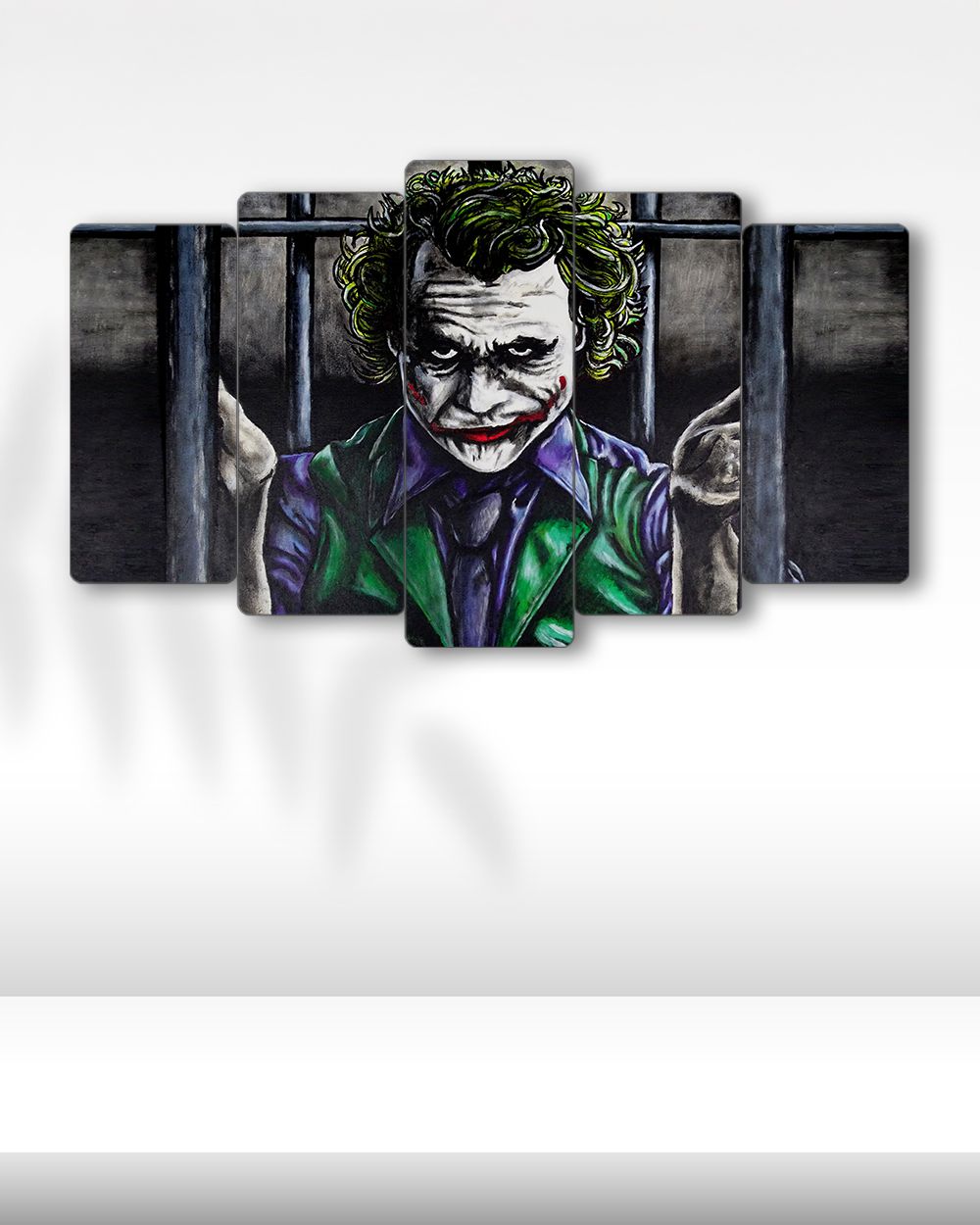 The Dark Knight, Joker Parmaklıklar Arkasında - 5 Parçalı Tablo