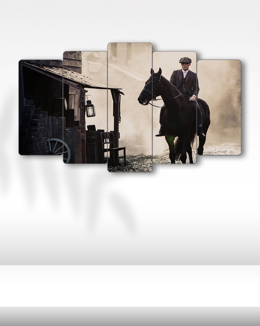 At Üstünde Thomas Shelby, Peaky Blinders - 5 Parçalı Tablo
