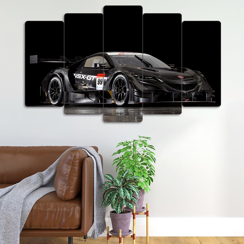 Honda NSX-GT Super GT - 5 Parçalı Araba Tablo