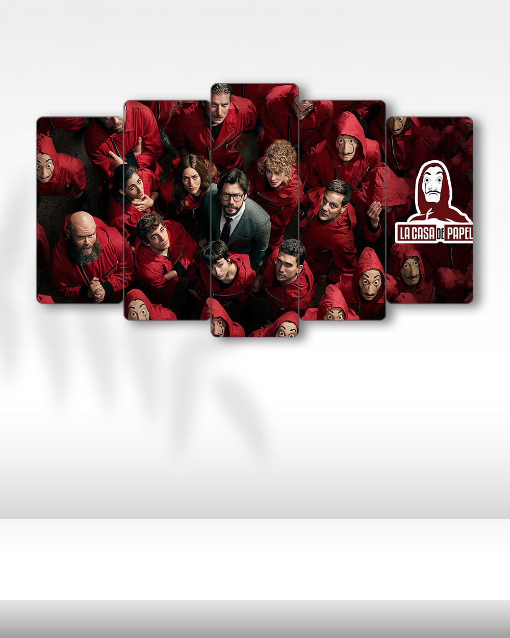 La Casa De Papel, Profesör ve Ekip - 5 Parçalı Tablo