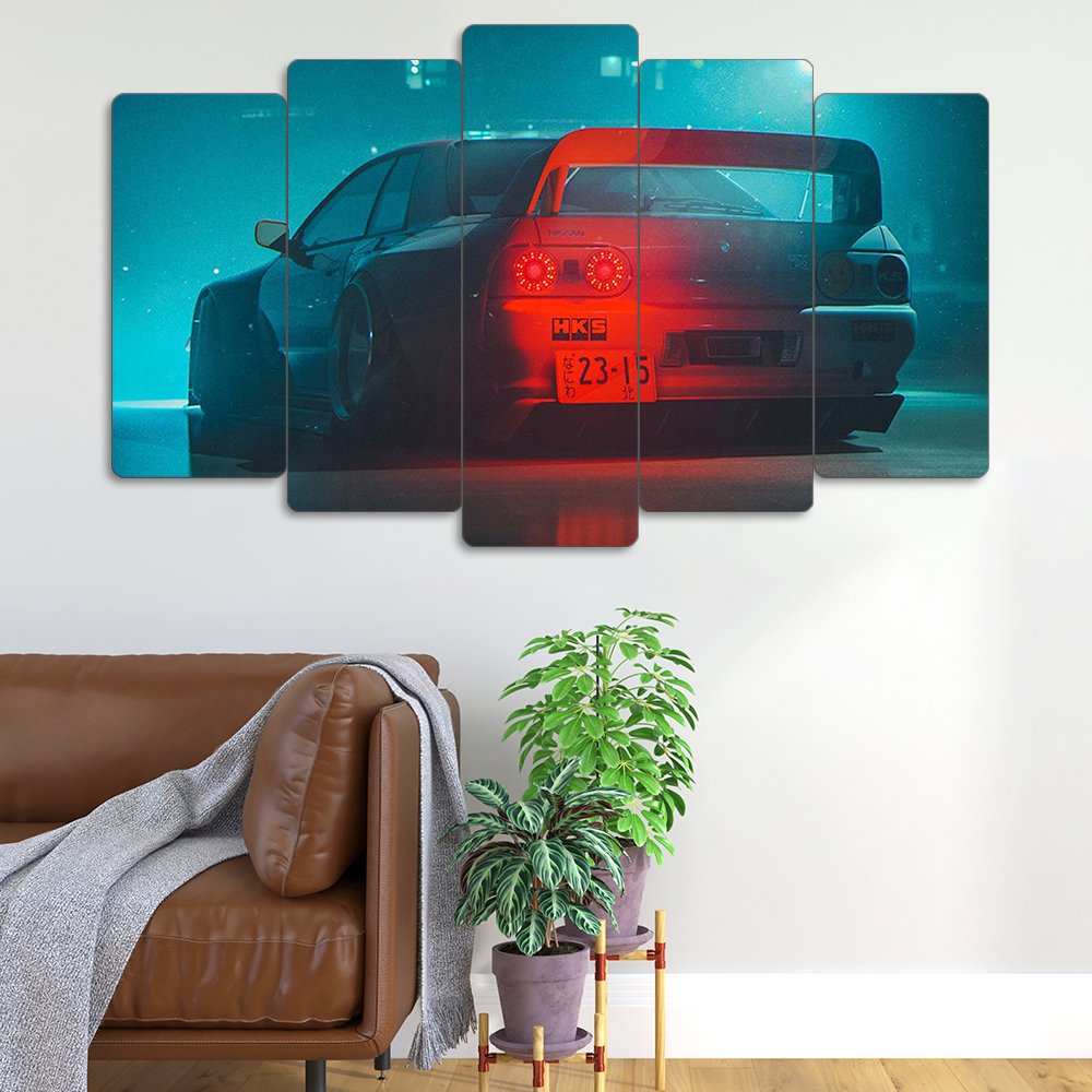 Nissan Skyline R32 JDM - 5 Parçalı Araba Tablo