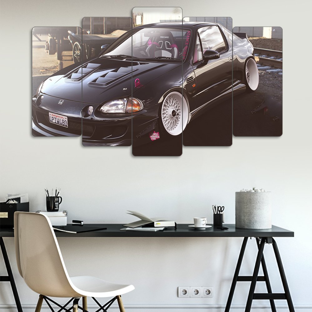 Honda CR-X Del Sol - 5 Parçalı Araba Tablo