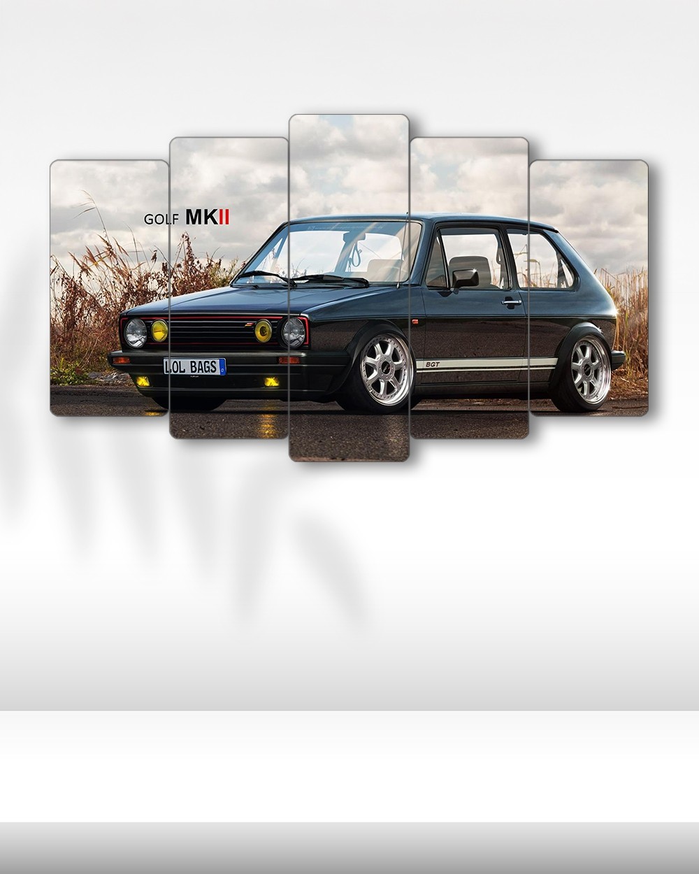Volkswagen Golf MK2 Classic - 5 Parçalı Araba Tablo