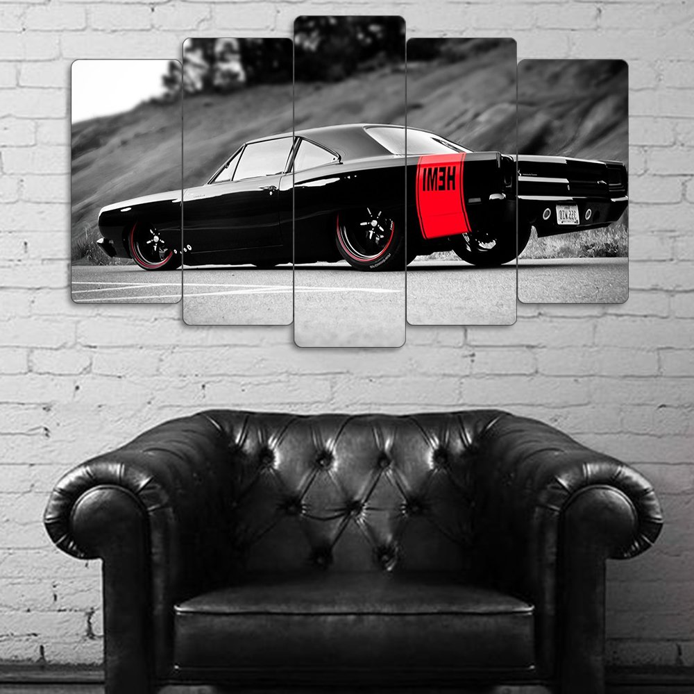 Plymouth Road Runner HEMI - 5 Parçalı Araba Tablo