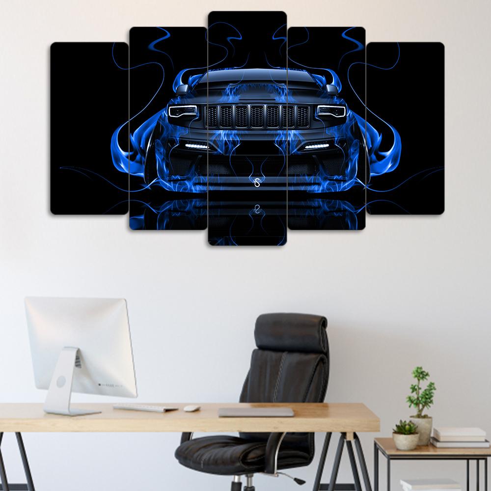 Ford Mustang Shelby GT500 - 5 Parçalı Araba Tablo