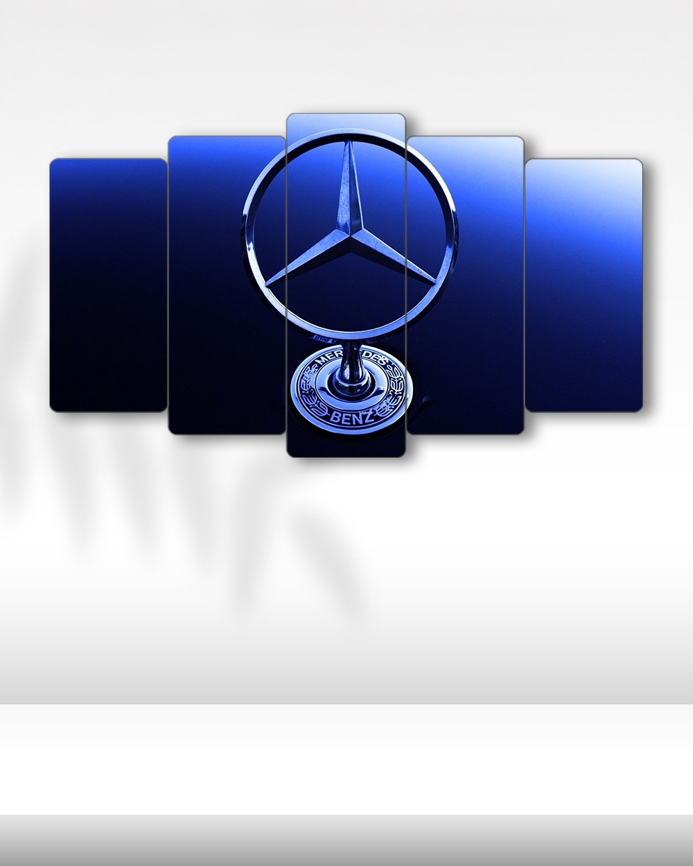 Mercedes-Benz Amblemi - 5 Parçalı Araba Tablo