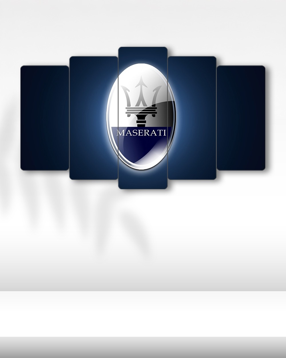 Maserati Logo - 5 Parçalı Araba Tablo