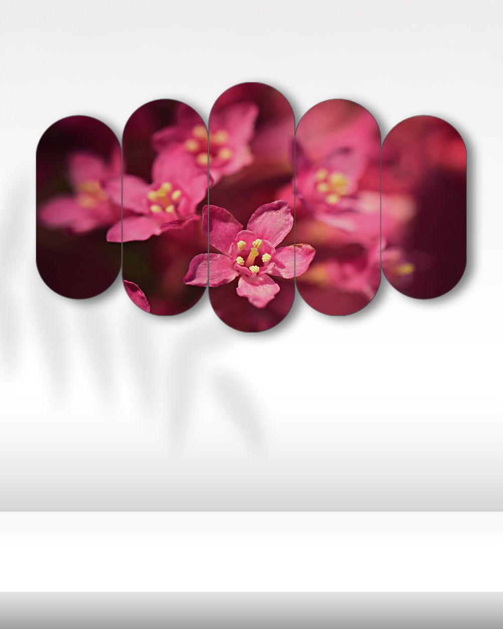 Pembe Sakura (Kiraz Çiçeği) - 5 Parçalı Tablo