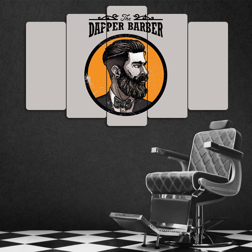 Dapper Tarzı - 5 Parçalı Berber Tablo