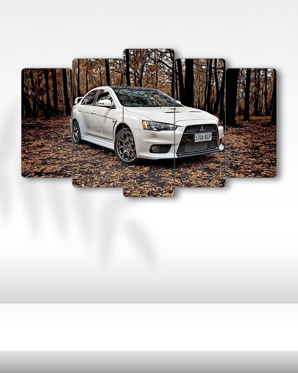 Mitsubishi Lancer Evolution X - 5 Parçalı Araba Tablo