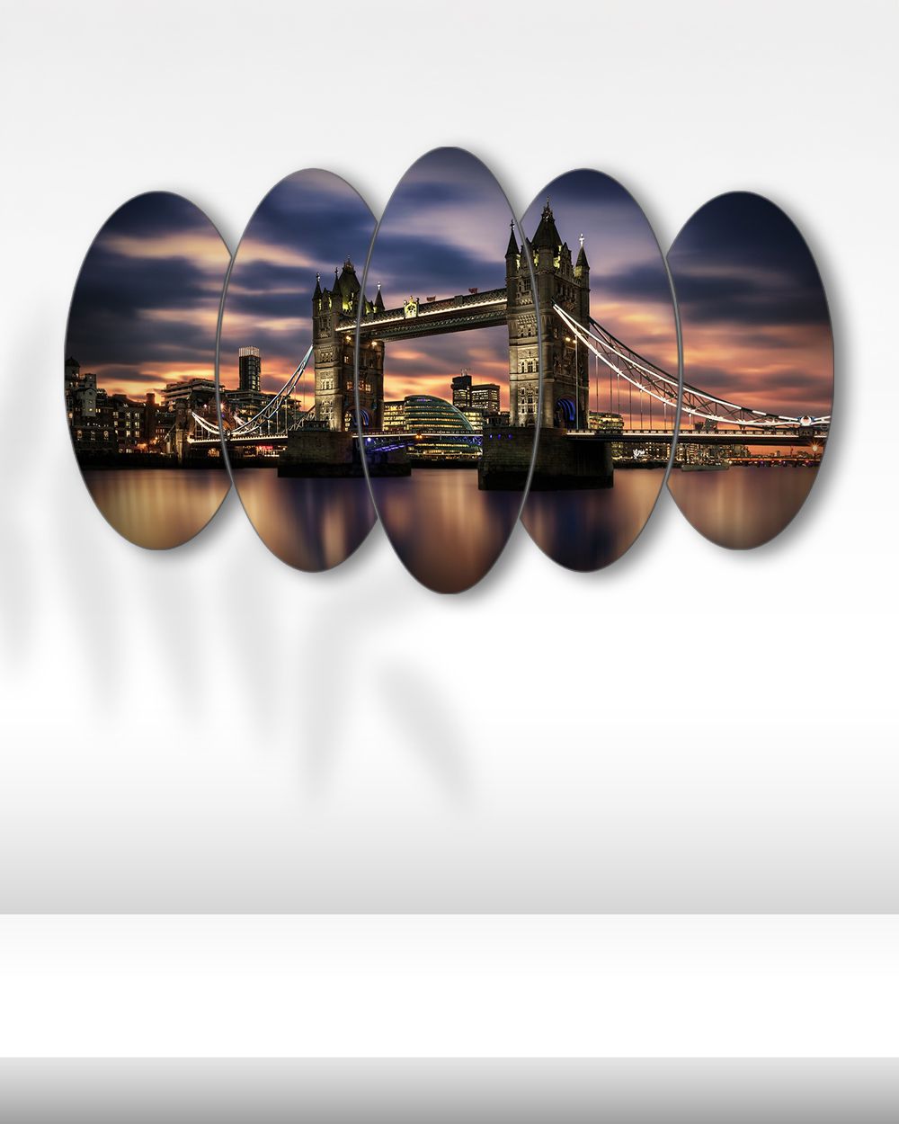Londra Tower Bridge - 5 Parçalı Tablo