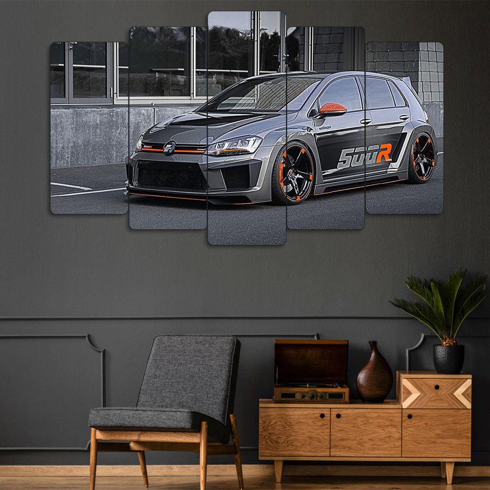 Volkswagen Golf 500R Concept - 5 Parçalı Araba Tablo