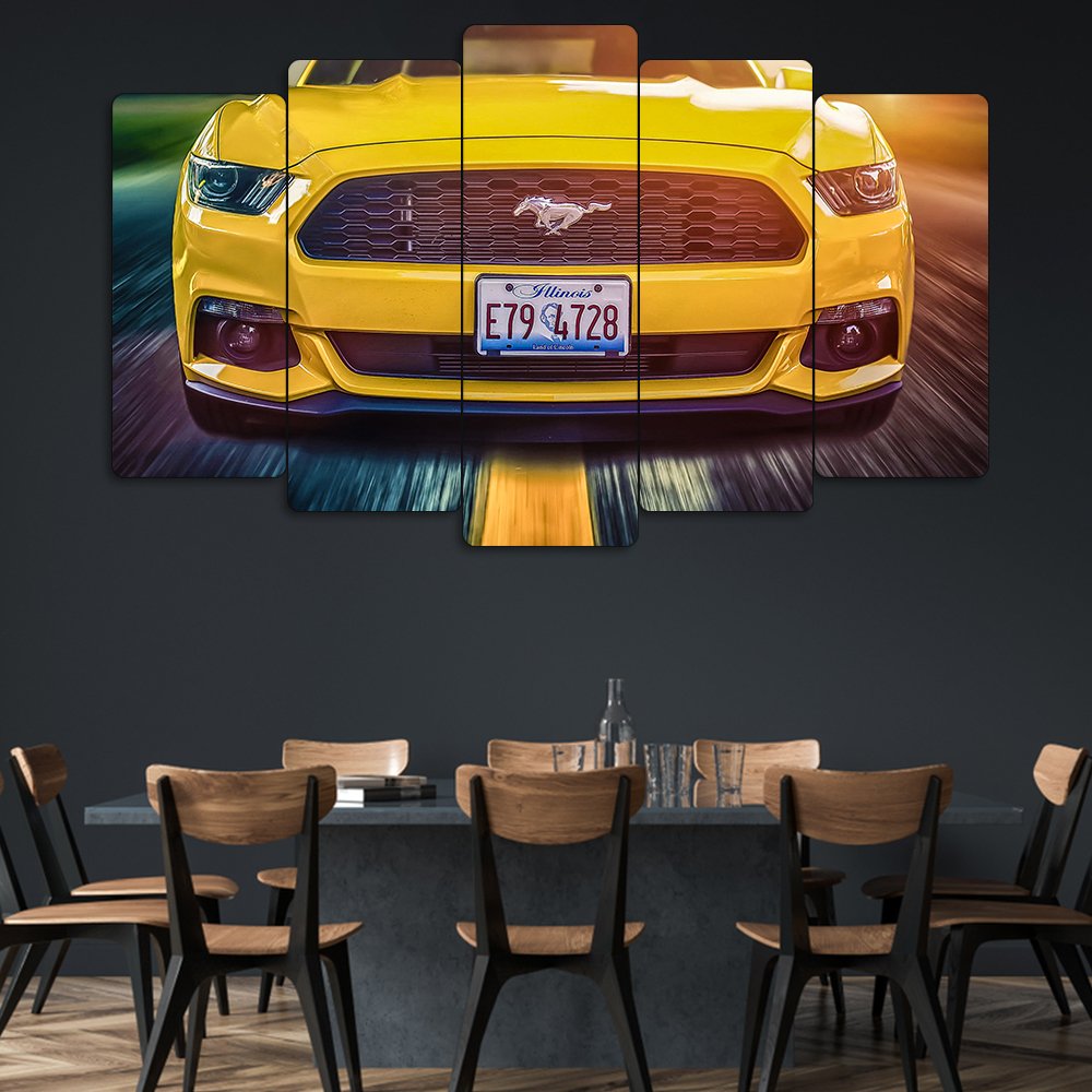 Ford Mustang - 5 Parçalı Araba Tablo